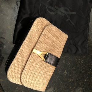 Authentic YSL wicker/leather medium used bag